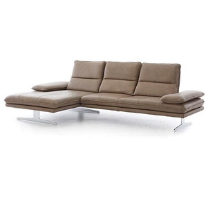 W.SCHILLIG Longchair broadway 16777 (B 291 cm) Leder Z75/49 sand