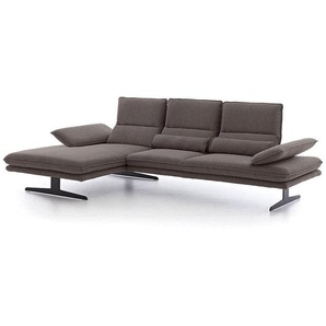 W.SCHILLIG Longchair broadway 16777 (B 291 cm) Stoff W77/53 chocolate