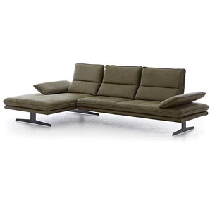 W.SCHILLIG Longchair broadway 16777 (B 311 cm) Leder Z78/36 olive
