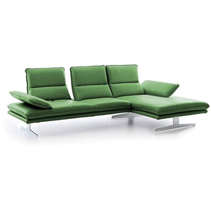 W.SCHILLIG Longchair broadway (B 291 cm) 16777 Leder Z69/33 green