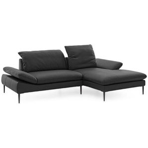 W.SCHILLIG Longchair enjoy&MORE 15450 Leder Z73/99 nachtschwarz