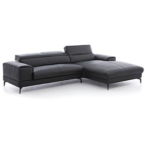 W.SCHILLIG Longchair piedroo plus 21156 (B=303 cm) Leder Z59/99 schwarz Neu!
