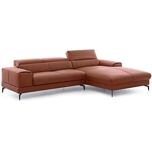 W.SCHILLIG Longchair piedroo plus 21156 (B=303 cm) Leder Z69/50 cognac NEU!