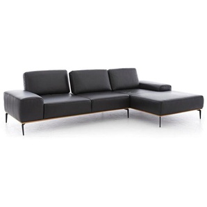 W.SCHILLIG Longchair run 16555 Leder Z73/99 schwarz