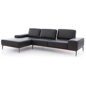 W.SCHILLIG Longchair run 16555 Leder Z73/99 schwarz