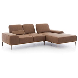 W.SCHILLIG Longchair run 16555 Stoff S37/54 chocolate