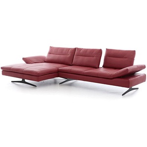 W.SCHILLIG Longchair seventy5 16741 Leder Z73/11 ruby red