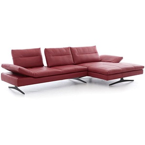 W.SCHILLIG Longchair seventy5 16741 Leder Z73/11 ruby red
