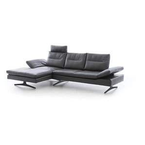 W.SCHILLIG Longchair seventy5 16741 Leder Z78/95 graphite