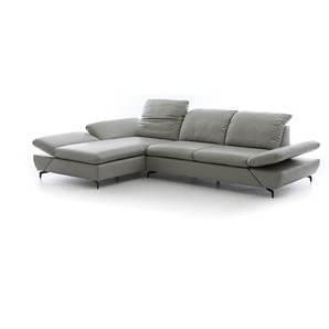 W.SCHILLIG Longchair taoo 15278 in Leder Z74/21 silver