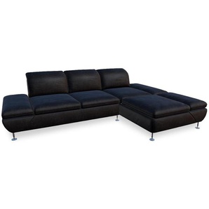 W.SCHILLIG Longchair taoo 15278 in Leder Z77/99 black pearl