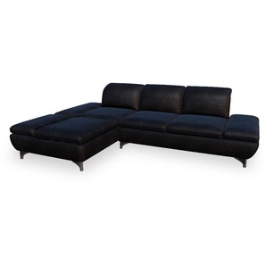 W.SCHILLIG Longchair taoo 15278 Leder Z77/99 black pearl