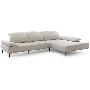 W.SCHILLIG Longchair tavaroo 24470 Leder Z66/43 greige