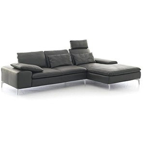 W.SCHILLIG Longchair valentinoo 16540 Leder Z73/95 graphit