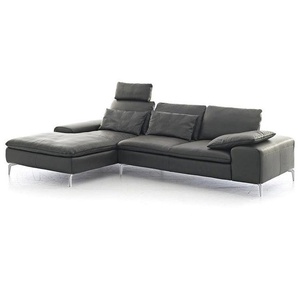 W.SCHILLIG Longchair valentinoo 16540 Leder Z73/95 graphit