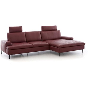 W.SCHILLIG Longchair vincenzo 26500 Leder Z62/13 berry