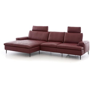 W.SCHILLIG Longchair vincenzo 26500 Leder Z62/13 berry