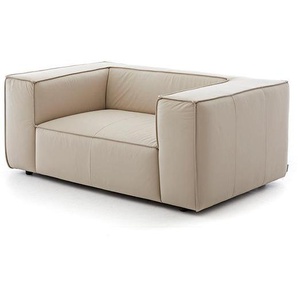 W.SCHILLIG Loveseat around-the-block 18050 M100 Leder Z59/20 eisgrau