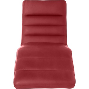 Relaxliege W.SCHILLIG daily dreams Sofas Gr. B/H/T: 75 cm x 91 cm x 170 cm, Longlife Xtra-Leder Z59, mit Kopfteilverstellung-mit Doppelmotor-mit Akku, rot (ruby red z59) Relaxliegen Sofas Funktionsliege wahlweise mit Motor, Gestell matt, Breite 75 cm