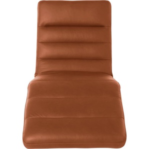 Relaxliege W.SCHILLIG daily dreams Sofas Gr. B/H/T: 75 cm x 91 cm x 170 cm, Longlife Xtra-Leder Z69, mit Kopfteilverstellung-manuell, braun (cognac z69) Relaxliegen Sofas Funktionsliege wahlweise mit Motor, Gestell matt, Breite 75 cm