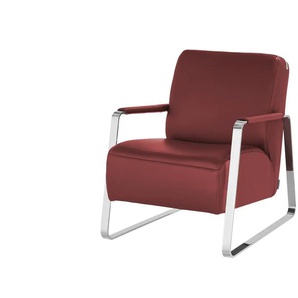 W.SCHILLIG Sessel aus Leder 17350 Quadroo - rot - Materialmix - 65 cm - 82 cm - cm 82,0 | Möbel Kraft