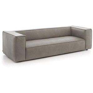 W.SCHILLIG Sofa around-the-block 18050 N100 Leder Z69/22 light grey