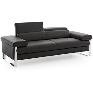 W.SCHILLIG Sofa finn 20974 N70 Leder Z59/99 schwarz