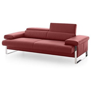 W.SCHILLIG Sofa finn 20974 N80 Leder Z59/10 ruby red