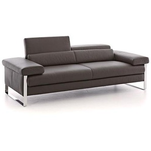 W.SCHILLIG Sofa finn 20974 N80 Leder Z59/54 braun