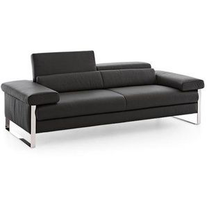 W.SCHILLIG Sofa finn 20974 N80 Leder Z59/99 schwarz
