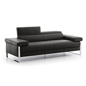 W.SCHILLIG Sofa finn 20974 N80 Leder Z77/99 black pearl