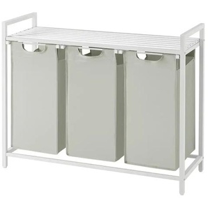 Wäschekorb   ¦ creme ¦ Stoff,Metall ¦ Maße (cm): B: 92,5 H: 72