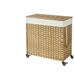 Wäschekorb   ¦ holzfarben ¦ Kunststoff,Metall,Naturfaser ¦ Maße (cm): B: 66 H: 66