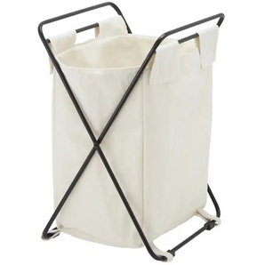 Wäschekorb im Metallständer - creme - Stoff,Metall - 40 cm - 55 cm - cm 30,0 | Möbel Kraft