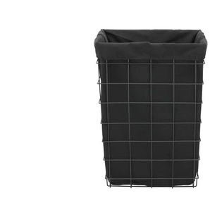 Wäschekorb - schwarz - Metall,Polyester,Baumwolle - 35 cm - 55 cm - cm 40,0 | Möbel Kraft