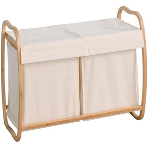 welltime Wäschekorb Costa Rica, Wäschesammler, Breite 70 cm, Bambus, Wäschesack aus Stoff