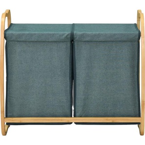 welltime Wäschekorb Costa Rica, Wäschesammler, Breite 70 cm, Bambus, Wäschesack aus Stoff