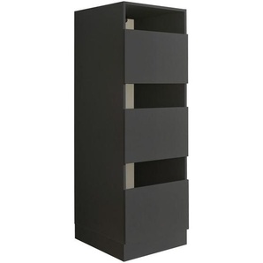Wäscheschrank, Anthrazit, Holzwerkstoff, 2 Fächer, 50x162x67.5 cm, Waschküche, Wäscheschrank