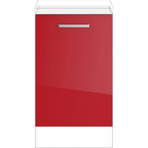 Wäscheschrank IMPULS KÜCHEN Schränke Gr. B/H/T: 50 cm x 72,3 cm x 57,9 cm, Rot Hochglanz, rot (rot hochglanz) Mehrzweckschränke