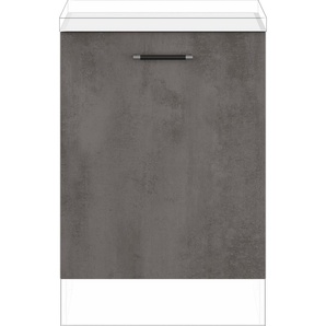 Wäscheschrank IMPULS KÜCHEN Schränke Gr. B/H/T: 60 cm x 72,3 cm x 57,6 cm, grau (beton, optik schiefer dunkelgrau) Mehrzweckschränke