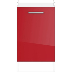 Wäscheschrank IMPULS KÜCHEN Turin, Breite 50 cm Schränke Gr. B/H/T: 50 cm x 72,3 cm x 57,9 cm, Rot Hochglanz, rot (rot hochglanz) Mehrzweckschränke
