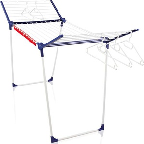 Wäscheständer LEIFHEIT Pegasus 200 Solid blau (blau, weiß) Ausziehbare Wäscheständer inkl. 2 Kleinteilehalter