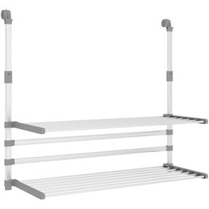 Wäschetrockner für Balkon 89x25x(60-95) cm Aluminium