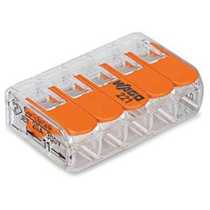 WAGO Steckklemmen 221-415, 5-polig, 0,2...4 mm², 25 Stück