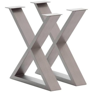 Waldwelt Tischgestell, Edelstahl, Metall, X-Form, 73x74x17 cm, Esszimmer, Tische, Esstische, Tischsysteme