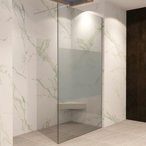 Iflair - Walk In Dusche Duschwand Duschabtrennung Teilsatiniert Edelstahl 80x200cm 10mm WMF740