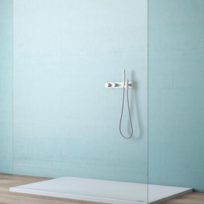 Walk-in-Dusche MAW BY GEO AW002 Duschwände Gr. B/H: 120 cm x 200 cm, ohne, ohne Antikalk-Versiegelung, silberfarben Duschen Breite 120 cm
