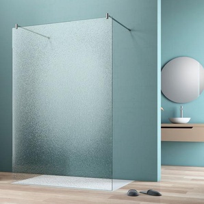 Walk-in-Dusche MAW BY GEO flex A-W002C Duschwände Gr. B/H: 135 cm x 200 cm, ohne, mit Antikalk-Versiegelung, farblos (silberfarben) Duschen BxH: 90 x 200 cm, Crash-Glas klar