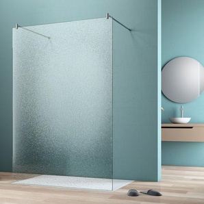 Walk-in-Dusche MAW BY GEO flex A-W002C Duschwände Gr. B/H: 75 cm x 200 cm, ohne, mit Antikalk-Versiegelung, farblos (silberfarben) Duschen BxH: 90 x 200 cm, Crash-Glas klar