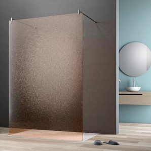 Walk-in-Dusche MAW BY GEO flex A-W002CBR Duschwände Gr. B/H: 115 cm x 200 cm, beidseitig montierbar, mit Antikalk-Versiegelung, braun (silberfarben) Duschen